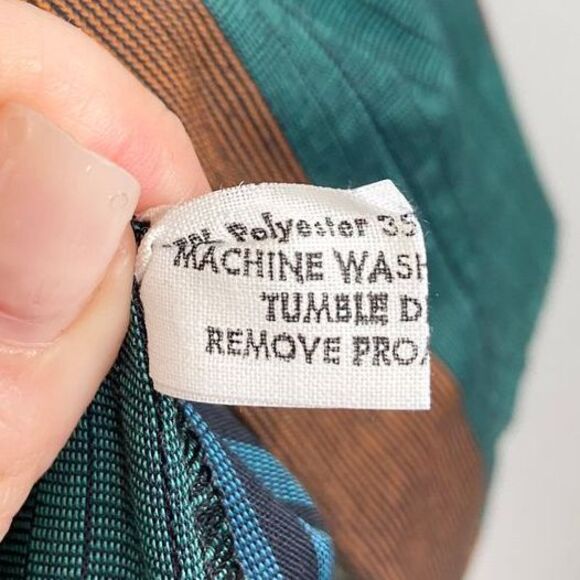 Vintage 80s Ted Sollod Blouse Size 14‎ Button Up Stripe Artsy Indie Modest Top - Picture 10 of 14